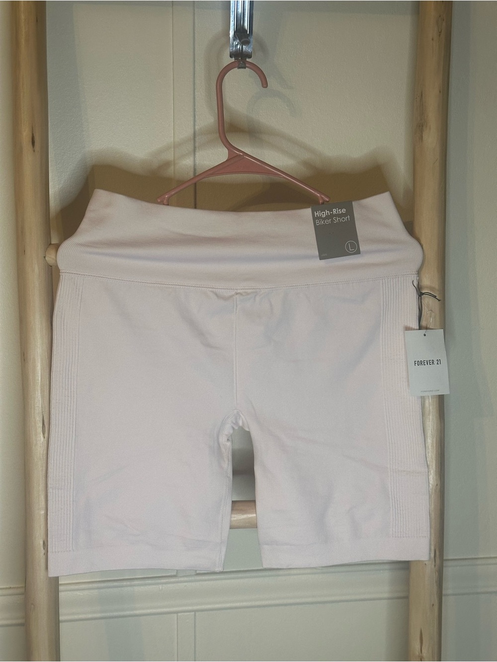 Forever 21 Pale Pink High-Rise Bike Shorts
